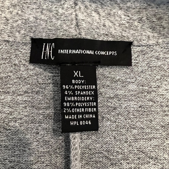 INC International Concepts Gray Embroidered Pink Floral Bell Sleeve, Size XL - Picture 11 of 11